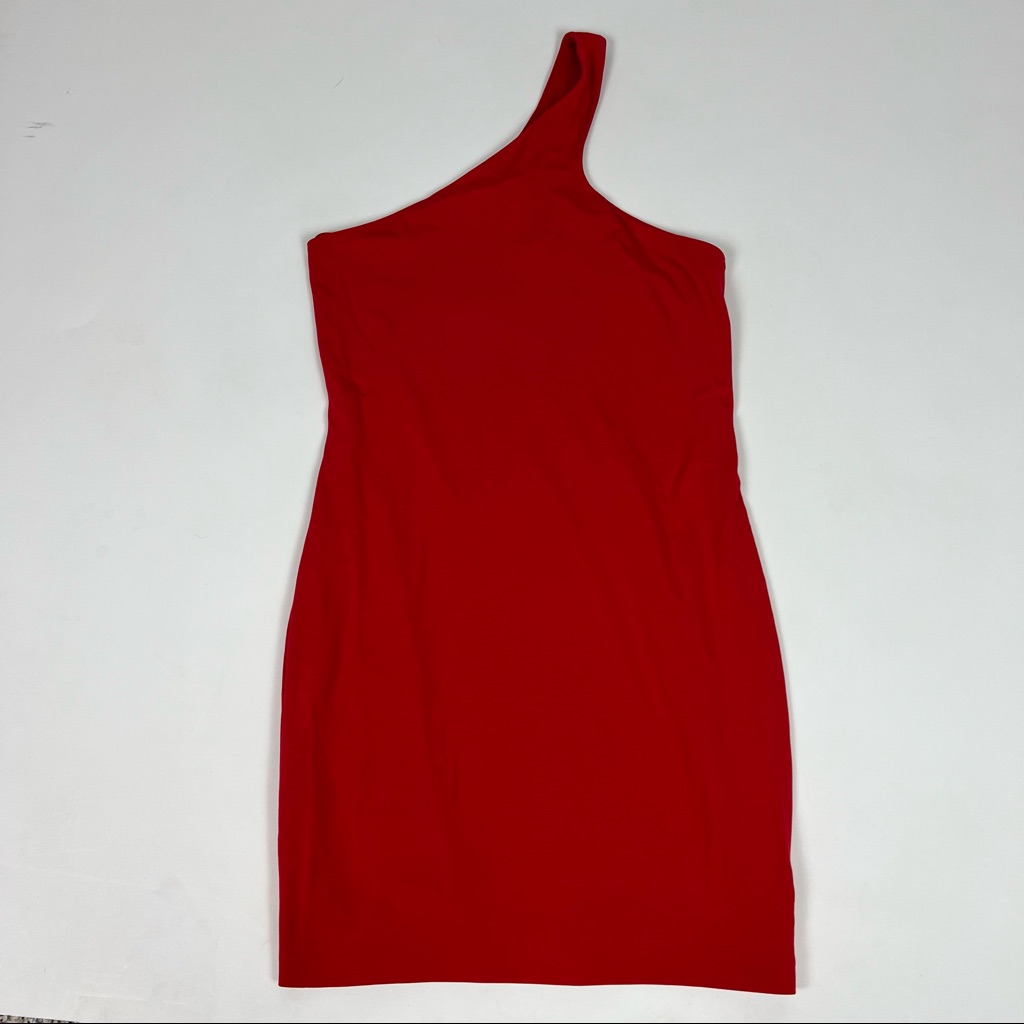 Express Nwt Body Contour One Shoulder Mini Dress Red Size Medium